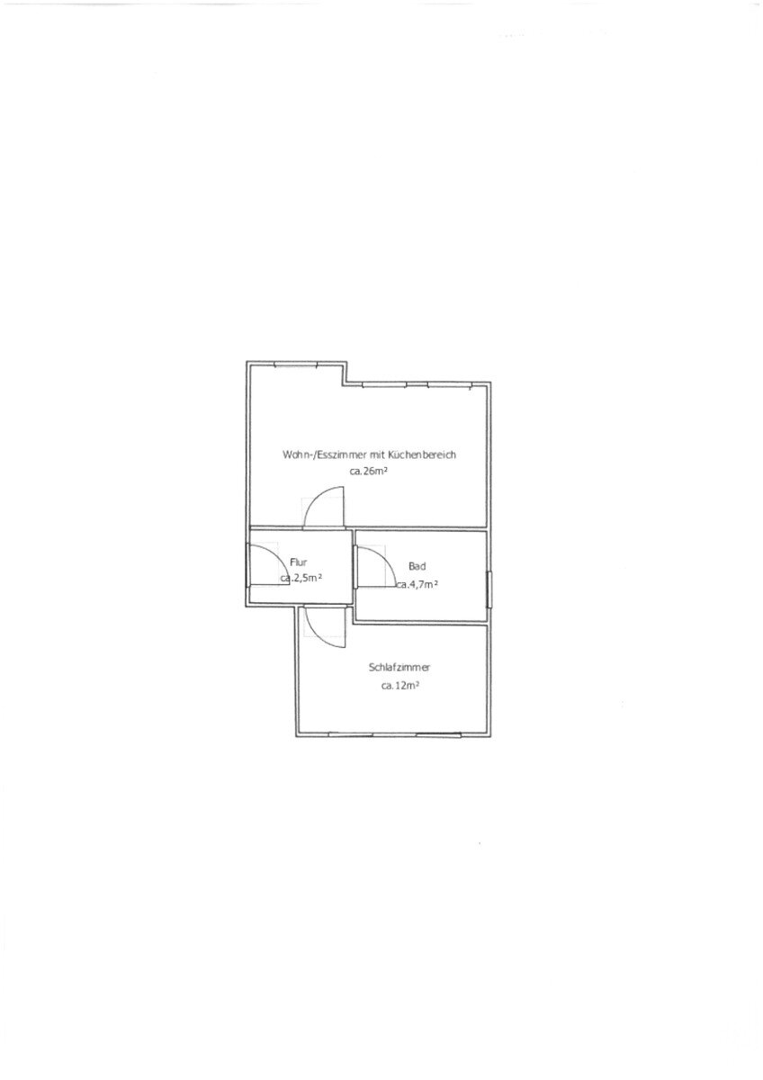 Wohnung zur Miete 395 € 1,5 Zimmer 45 m²<br/>Wohnfläche ab sofort<br/>Verfügbarkeit Cossebaude-Nord Dresden 01156