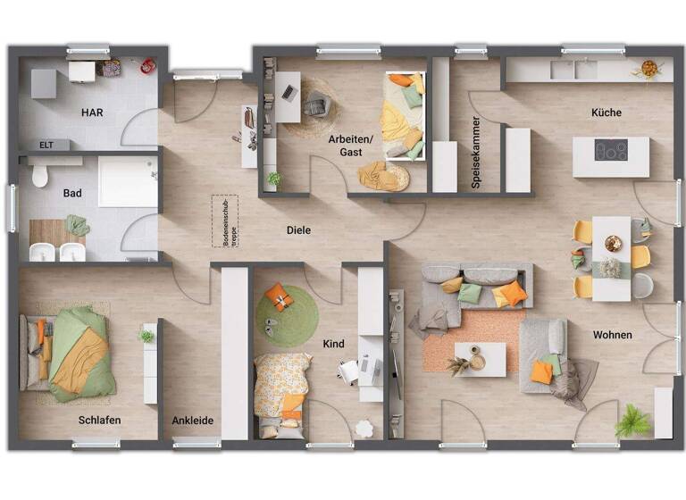 Bungalow zum Kauf - Erstbezug provisionsfrei 329.920 € 6 Zimmer 139 m² 925 m² Grundstück Seebach Mühlhausen/Thüringen 99998