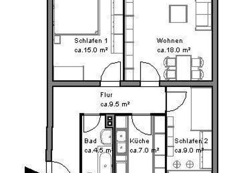 Wohnung zur Miete 678 € 3 Zimmer 65,8 m² 2. Geschoss frei ab 15.03.2026 Lüssenhopstr. 16 Stöcken Hannover 30419