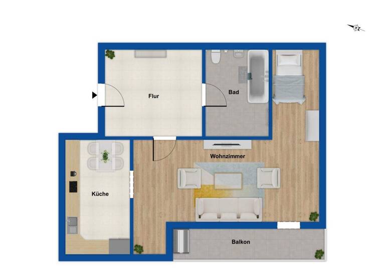 Studio zum Kauf 184.500 € 1 Zimmer 39,8 m² 1. Geschoss Zehlendorf Berlin 14167
