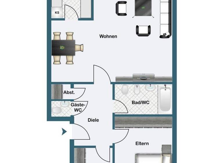 Wohnung zum Kauf 349.000 € 3 Zimmer 104,7 m² 1. Geschoss Unterfeldhaus Erkrath 40699