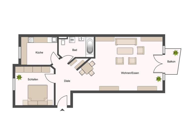 Wohnung zum Kauf 110.000 € 2 Zimmer 61,2 m² 1. Geschoss Heidenau 01809