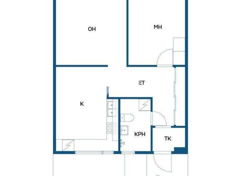 Reihenmittelhaus zum Kauf 79.000 € 2 Zimmer 59,5 m² 8.379 m² Grundstück Aitanavain 1 Vantaa 01660
