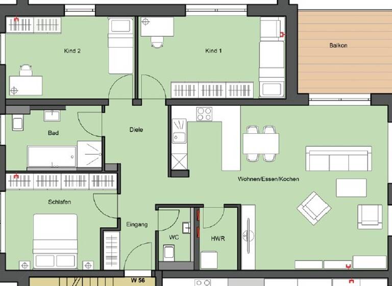 Wohnung zur Miete 1.499 € 4 Zimmer 116,9 m² 2. Geschoss Eutighofer Straße 23 Schwäbisch Gmünd 73525