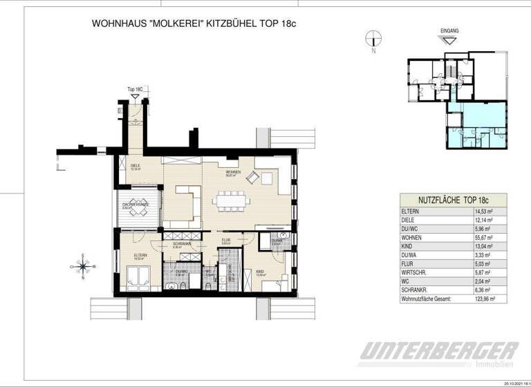 Wohnung zur Miete - Erstbezug 2.050 € 5 Zimmer 126 m² Rennfeld 15 Kitzbühel 6370