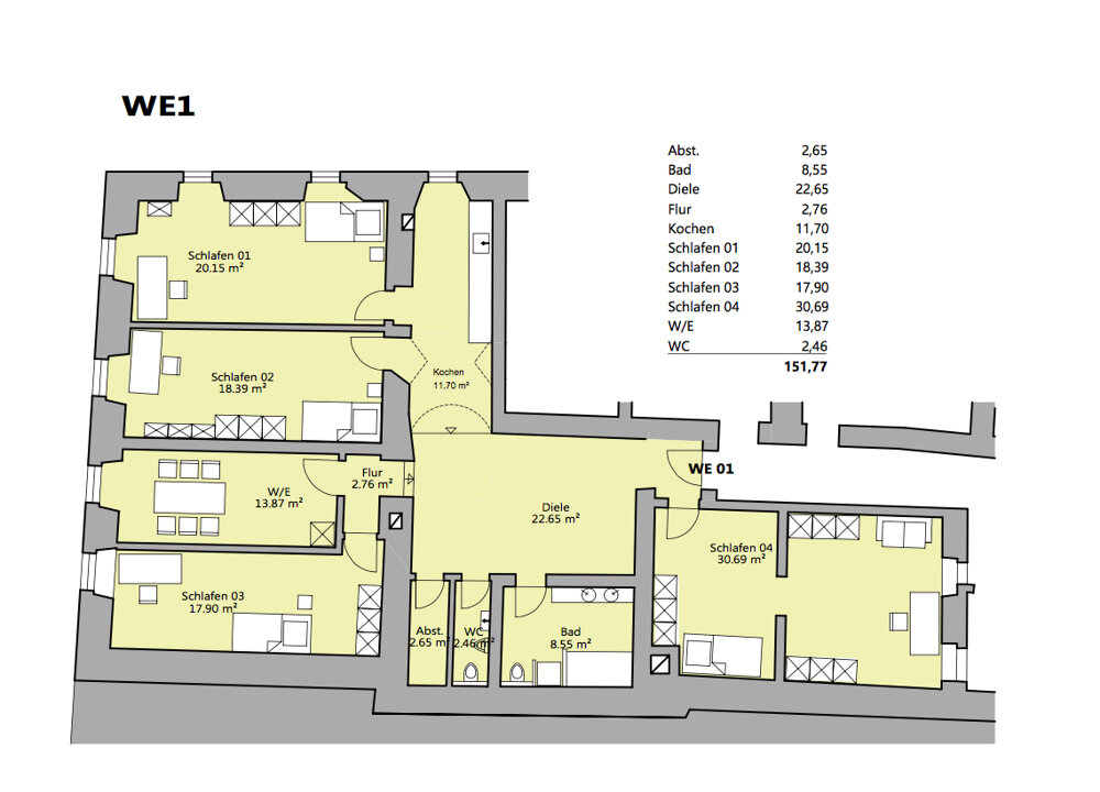 Wohnung zur Miete 380 € 20,2 m²<br/>Wohnfläche 1.<br/>Geschoss ab sofort<br/>Verfügbarkeit Altstadt Passau 94032