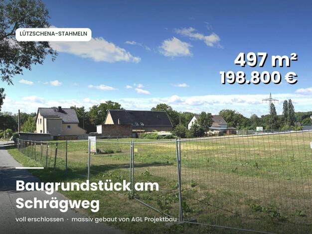 Grundstück zum Kauf 198.800 € 497 m² Grundstück frei ab 01.03.2027 Schrägweg Lützschena-Stahmeln Nordwest 04159