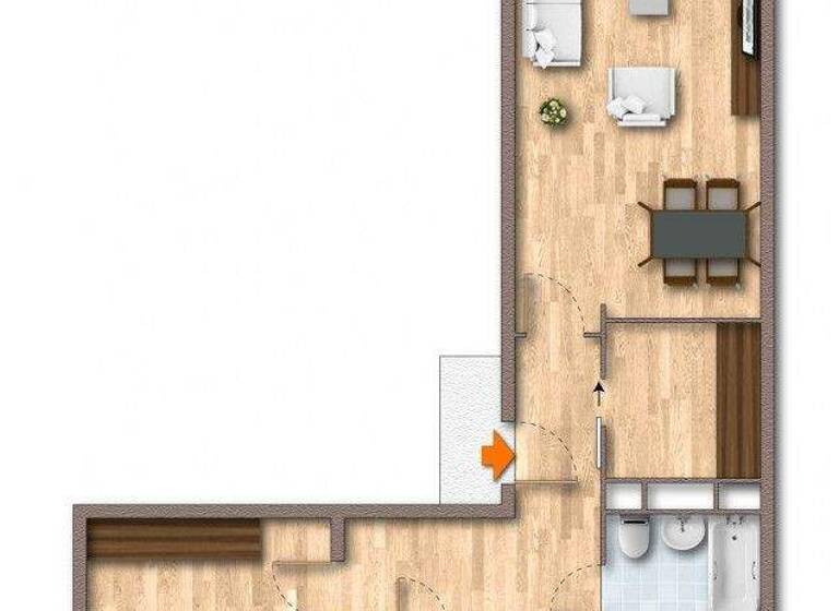 Wohnung zur Miete 628 € 3 Zimmer 83,8 m² 2. Geschoss frei ab 01.03.2026 Feldstraße 135 Mühlhausen 99974