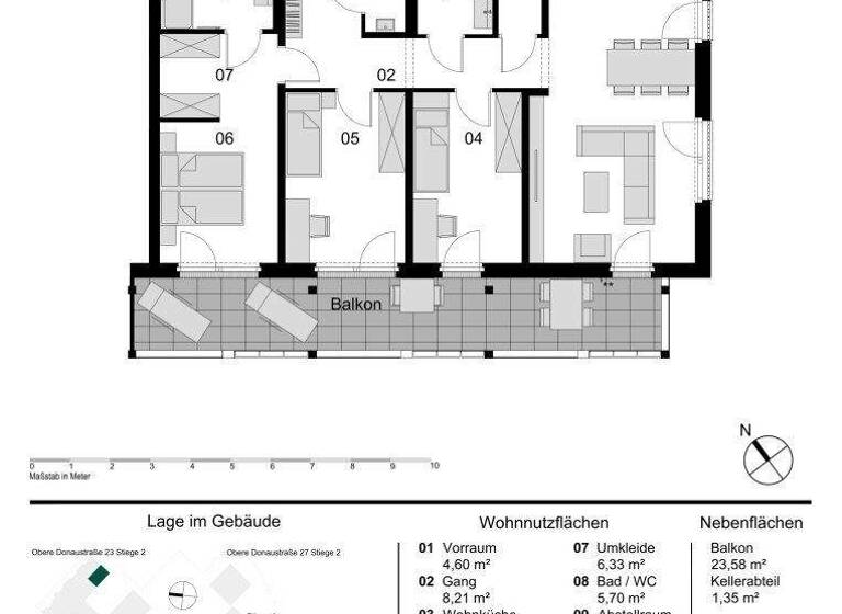 Wohnung zum Kauf - Erstbezug provisionsfrei 1.078.000 € 4 Zimmer 99,8 m² 5. Geschoss Obere Donaustraße Wien 1020