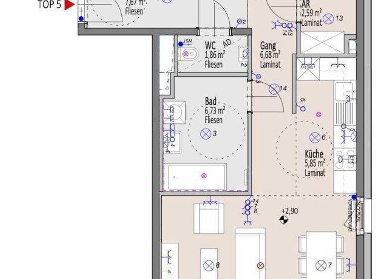 Wohnung zum Kauf - Erstbezug 263.761 € 3 Zimmer 77,5 m² 1. Geschoss Wiener Neustadt 2700