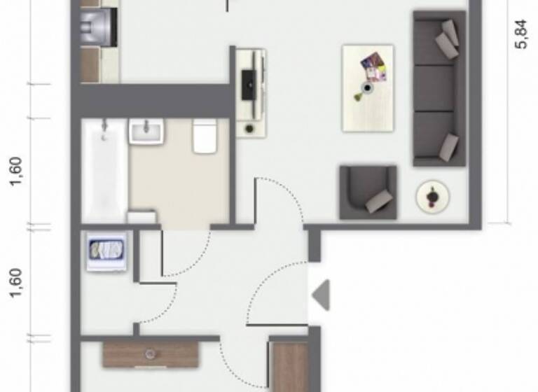 Wohnung zur Miete 462 € 2 Zimmer 55 m² 5. Geschoss Erich-Mühsam-Straße 14c Bieblach Gera 07546