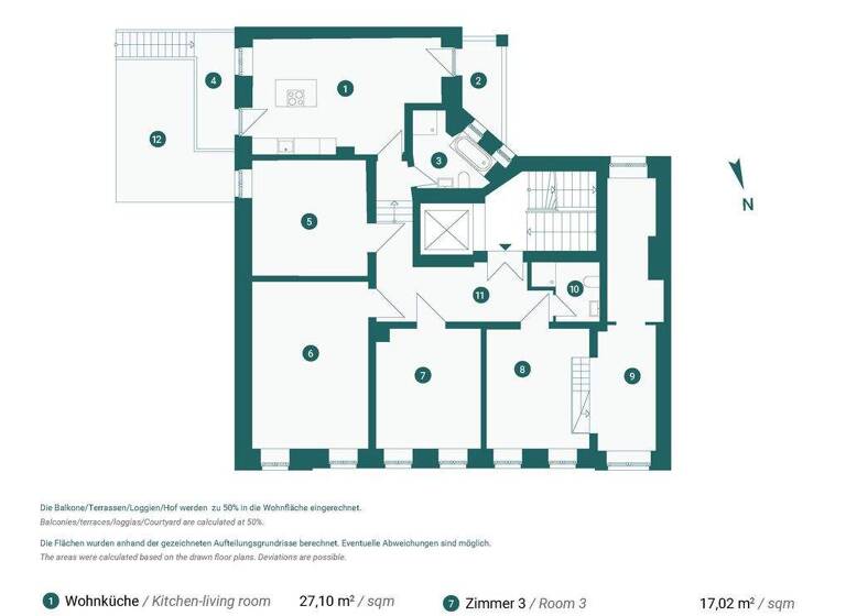Wohnung zum Kauf provisionsfrei 830.000 € 4,5 Zimmer 160 m² EG Zentrum-Südost Leipzig 04103