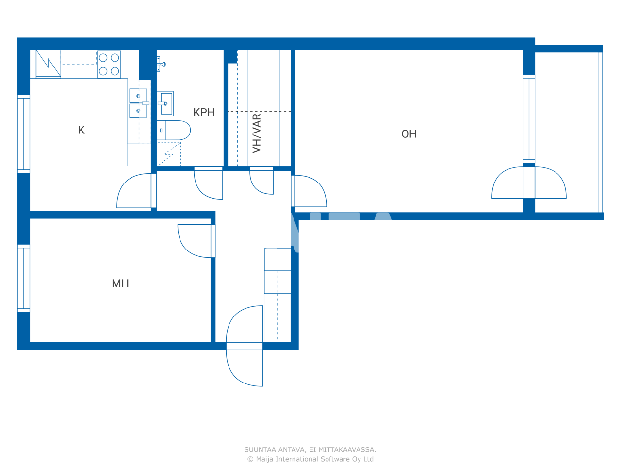 Studio zum Kauf 16.500 € 2 Zimmer 60,5 m²<br/>Wohnfläche 3.<br/>Geschoss Kulmankyläntie 1-3 Kemi 94700