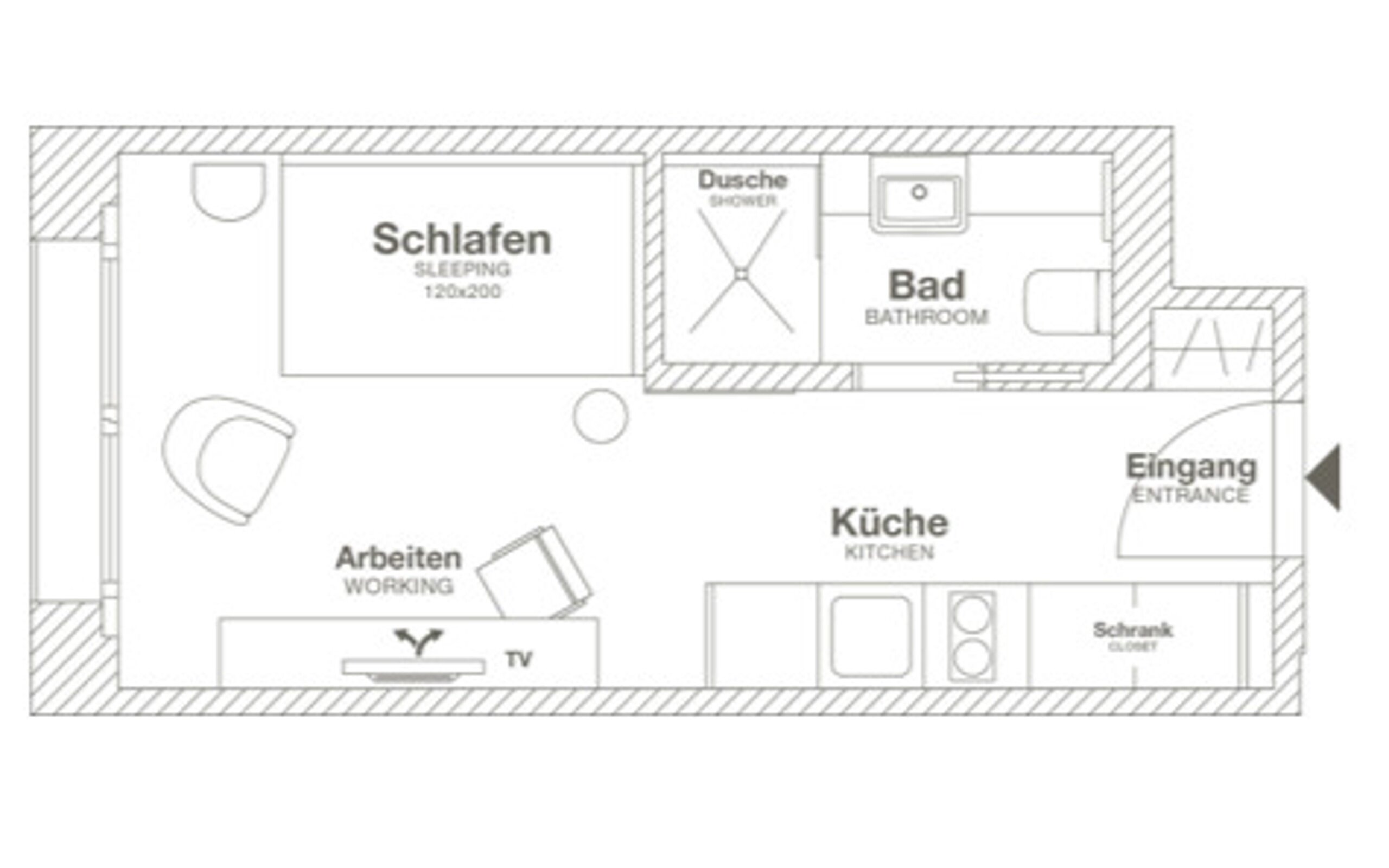 Wohnung zur Miete Wohnen auf Zeit 2.200 € 1 Zimmer 21 m²<br/>Wohnfläche ab sofort<br/>Verfügbarkeit Am Sandtorkai 0 HafenCity Hamburg Hafencity 20457