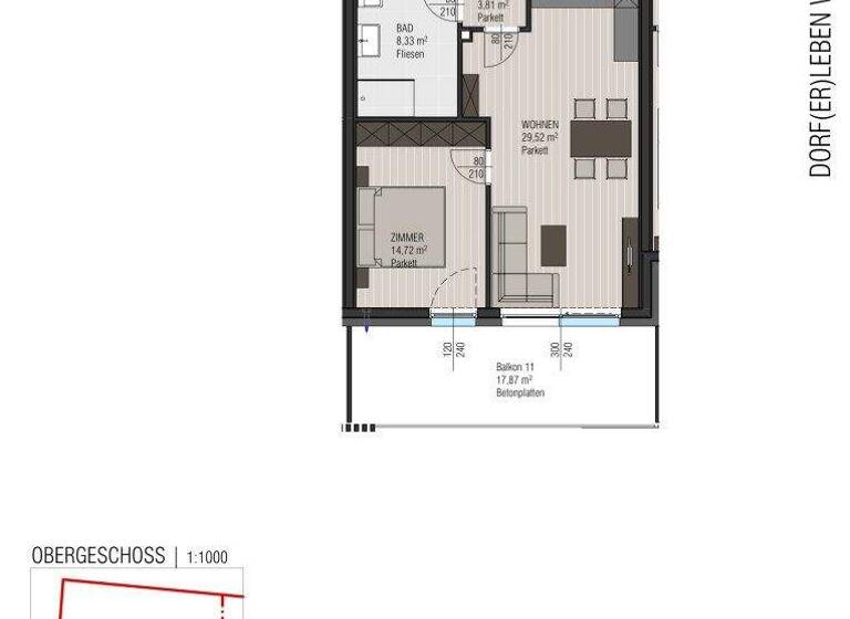 Terrassenwohnung zum Kauf 330.000 € 2 Zimmer 62,2 m² 2. Geschoss frei ab sofort Lendorf 9811