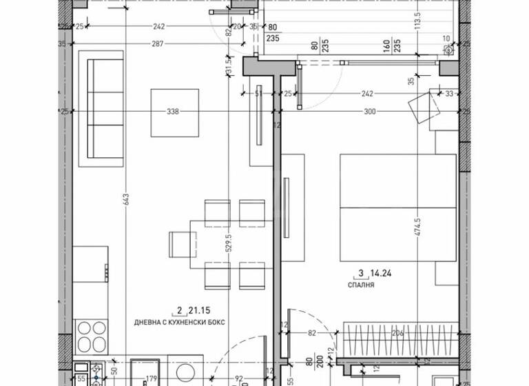 Studio zum Kauf 173.500 € 2 Zimmer 63,2 m² Sofia