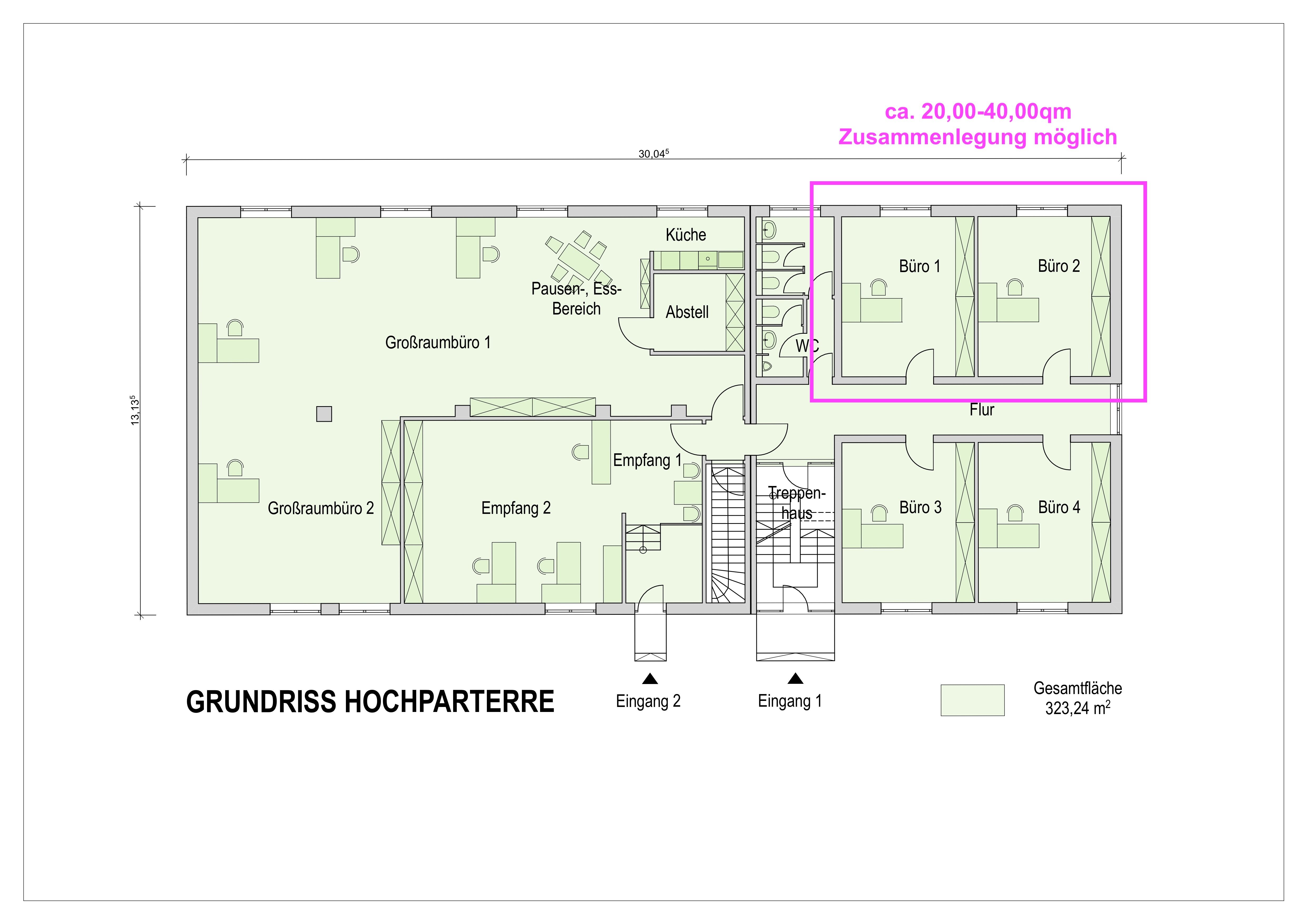 Bürofläche zur Miete provisionsfrei 10 € 3 Zimmer 60 m²<br/>Bürofläche Biegenhofstraße 15 Flugplatz Bamberg 96052