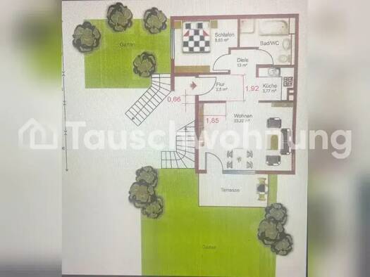 Wohnung zur Miete Tauschwohnung 1.200 € 2 Zimmer 54 m² Vaterstetten 85591