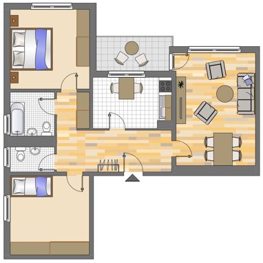 Wohnung zur Miete 829 € 3 Zimmer 82 m² 3. Geschoss frei ab 04.09.2024 Stendaler Straße 3 West Ratingen 40880