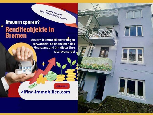 Mehrfamilienhaus zum Kauf als Kapitalanlage geeignet 18 Zimmer 300 m² 218 m² Grundstück Westend Bremen 28217