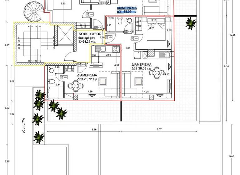 Studio zum Kauf 265.000 € 2 Zimmer 38 m² 7. Geschoss Athen