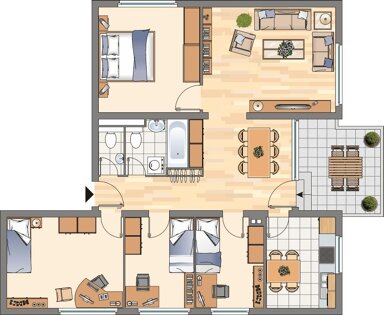 Wohnung zur Miete 970 € 5,5 Zimmer 90,6 m² 3. Geschoss frei ab 31.01.2025 Lemierser Straße 42 Hörn Aachen 52074