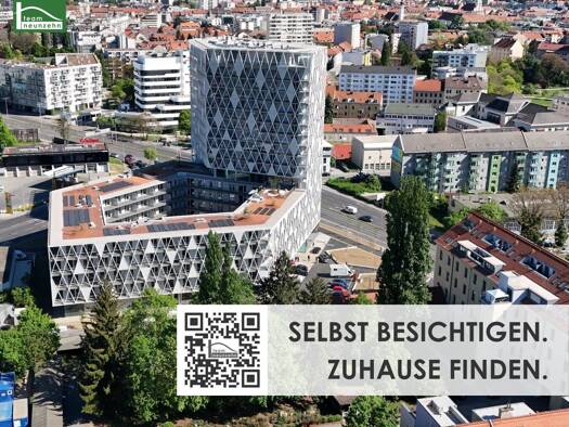 Wohnung zur Miete - Erstbezug 1.156 € 4 Zimmer 88,4 m² 13. Geschoss Kärntner Straße 1 Gries Graz 8020
