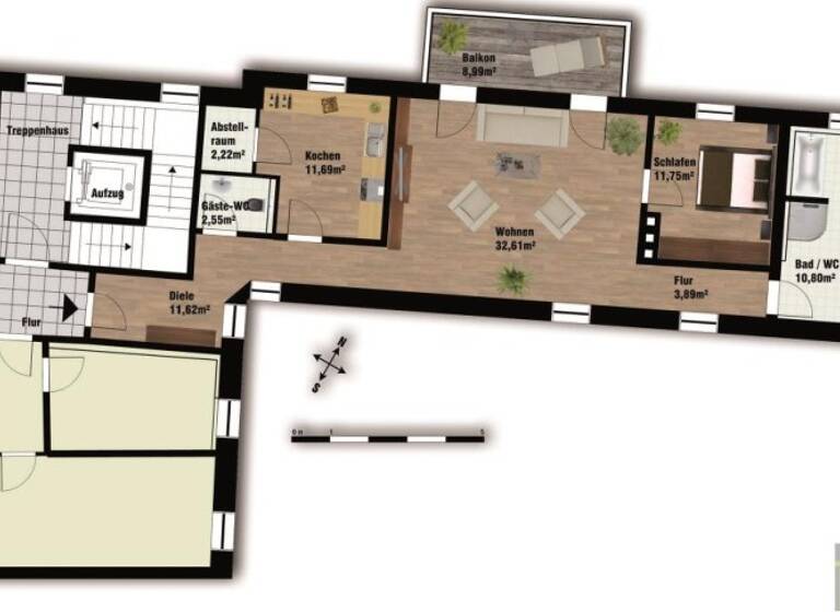 Wohnung zum Kauf als Kapitalanlage geeignet 339.000 € 2 Zimmer 88,2 m² Prinzregentenstrasse 3 Bad Kissingen 97688