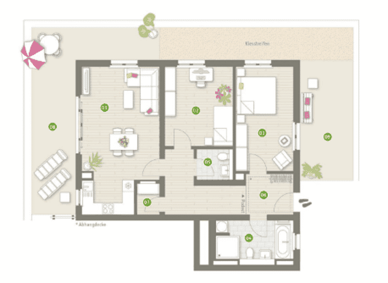 Penthouse zur Miete - Erstbezug 1.349 € 3 Zimmer 107,9 m² 3. Geschoss frei ab sofort Nauen 14641