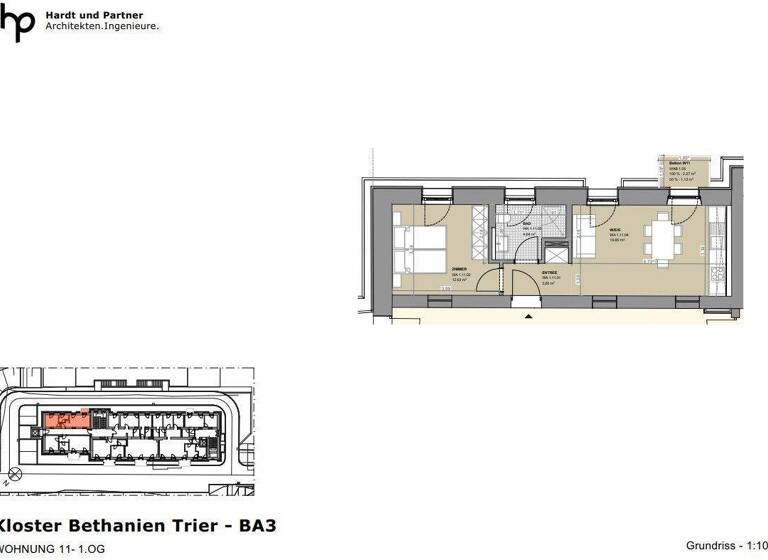 Wohnung zur Miete - Erstbezug 535 € 2 Zimmer 41,2 m² 1. Geschoss frei ab 01.08.2026 Kürenz Trier 54295