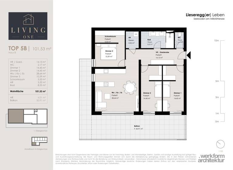 Wohnung zum Kauf 531.900 € 4 Zimmer 101,5 m² Seeboden am Millstätter See 9871