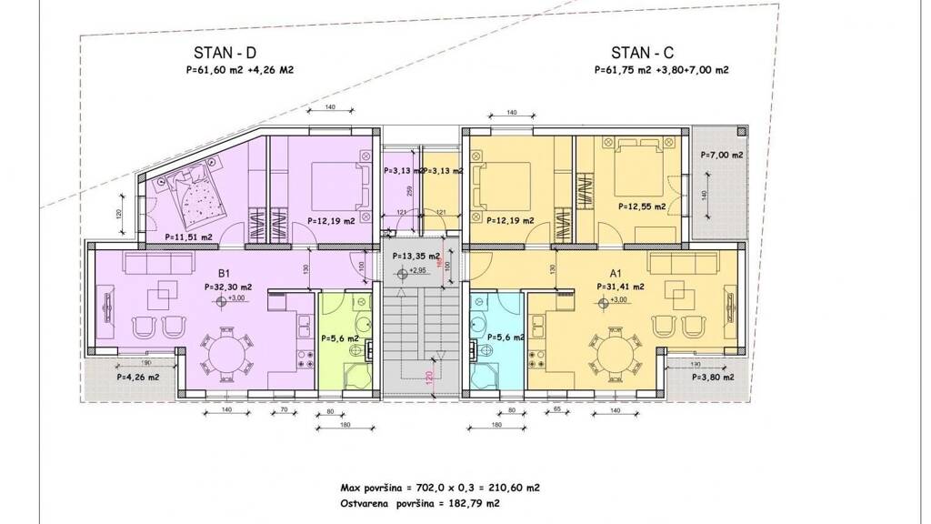 Wohnung zum Kauf 266.000 € 3 Zimmer 73 m² 1. Geschoss Porec