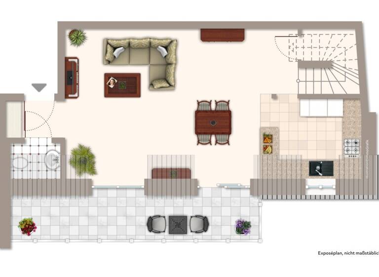 Maisonette zur Miete 1.025 € 2 Zimmer 89,3 m²<br/>Wohnfläche EG<br/>Geschoss Oelde Oelde 59302