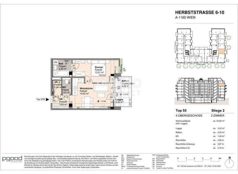 Wohnung zum Kauf 319.600 € 2 Zimmer 40,7 m² frei ab 01.09.2028 Wien 1160
