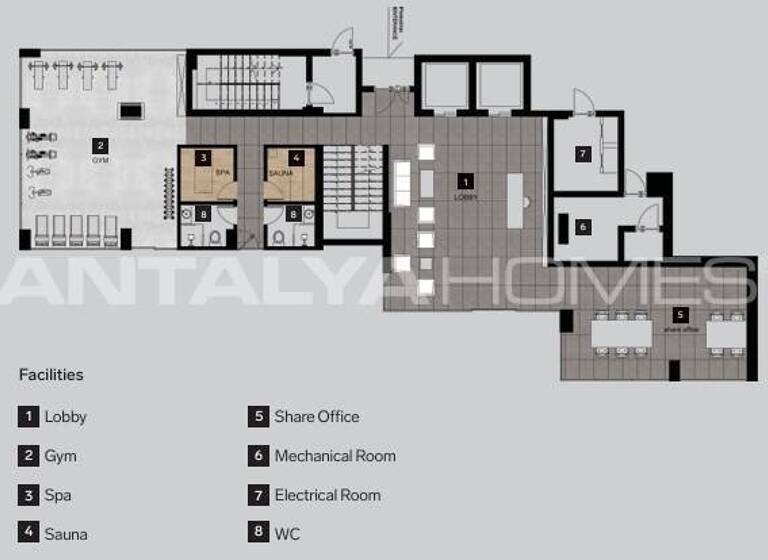 Studio zum Kauf 120.000 € 2 Zimmer 55 m² EG Antalya 07460