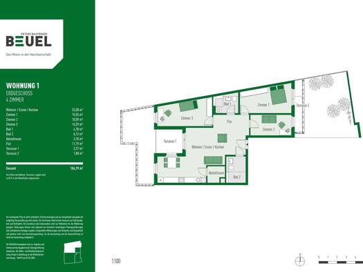Wohnung zum Kauf - Erstbezug 663.900 € 4 Zimmer 105 m² EG Bonn 53225