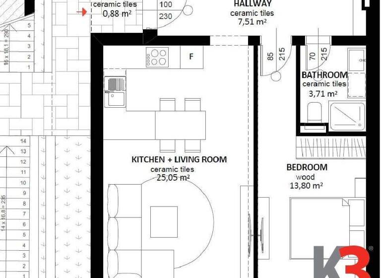 Wohnung zum Kauf 625.000 € 3 Zimmer 80 m² 1. Geschoss Dubrovnik 0