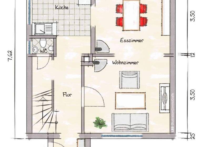 Doppelhaushälfte zum Kauf 129.000 € 4 Zimmer 72,9 m² 737 m² Grundstück frei ab sofort Hattorf 37197