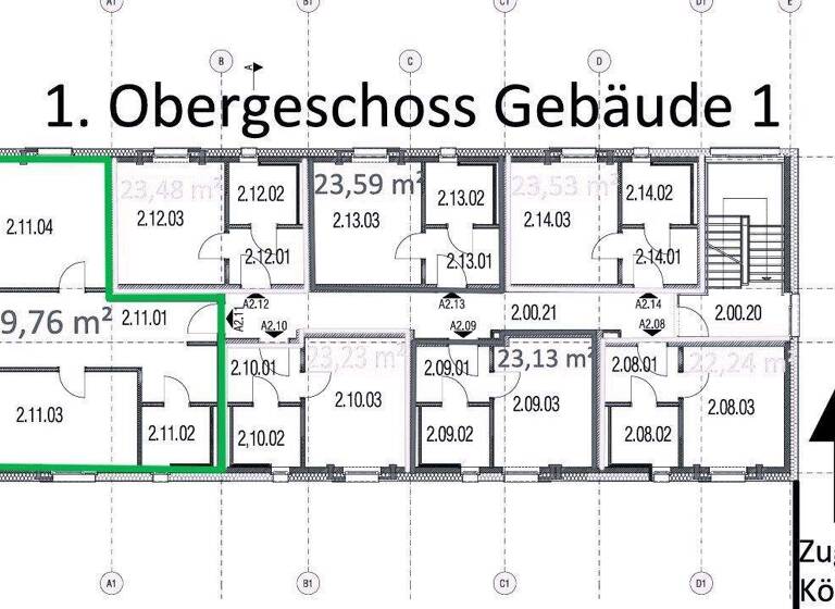 Wohnung zur Miete - Erstbezug 940 € 1,5 Zimmer 30 m² 1. Geschoss Weiden Köln 50858