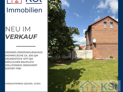 Mehrfamilienhaus zum Kauf 229.000 € 10 Zimmer 200 m² 1.277 m² Grundstück Granschütz 06679