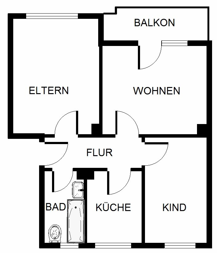 Wohnung zur Miete 419 € 3 Zimmer 56,9 m²<br/>Wohnfläche EG<br/>Geschoss Buddestraße 12 Scholven Gelsenkirchen 45896