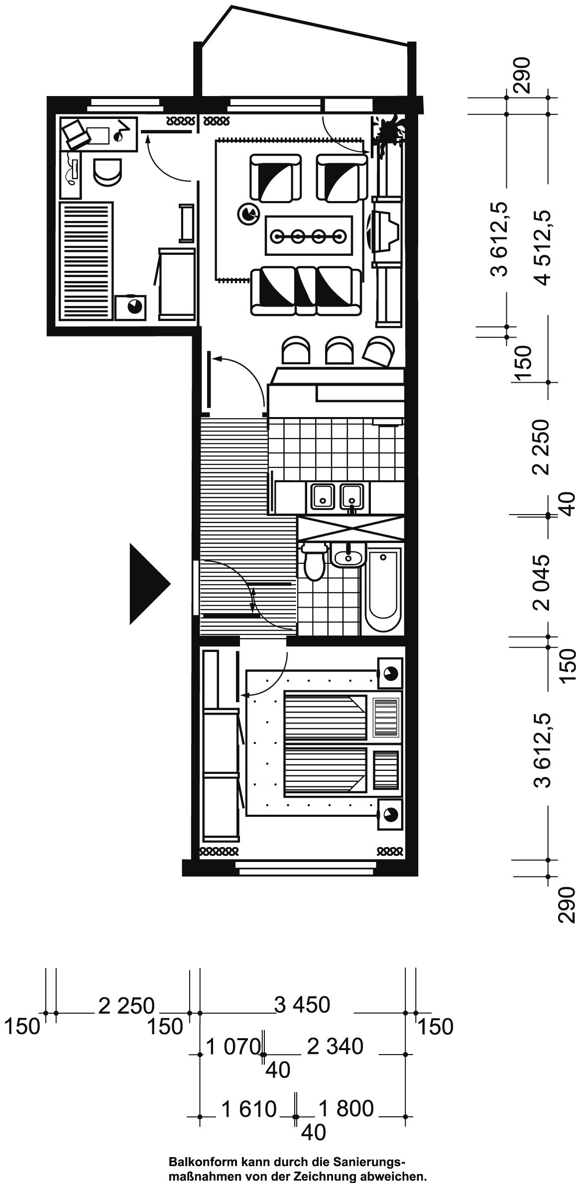 Wohnung zur Miete 359 € 2 Zimmer 52,7 m²<br/>Wohnfläche 7.<br/>Geschoss Juri-Gagarin-Ring 128 Altstadt Erfurt 99084