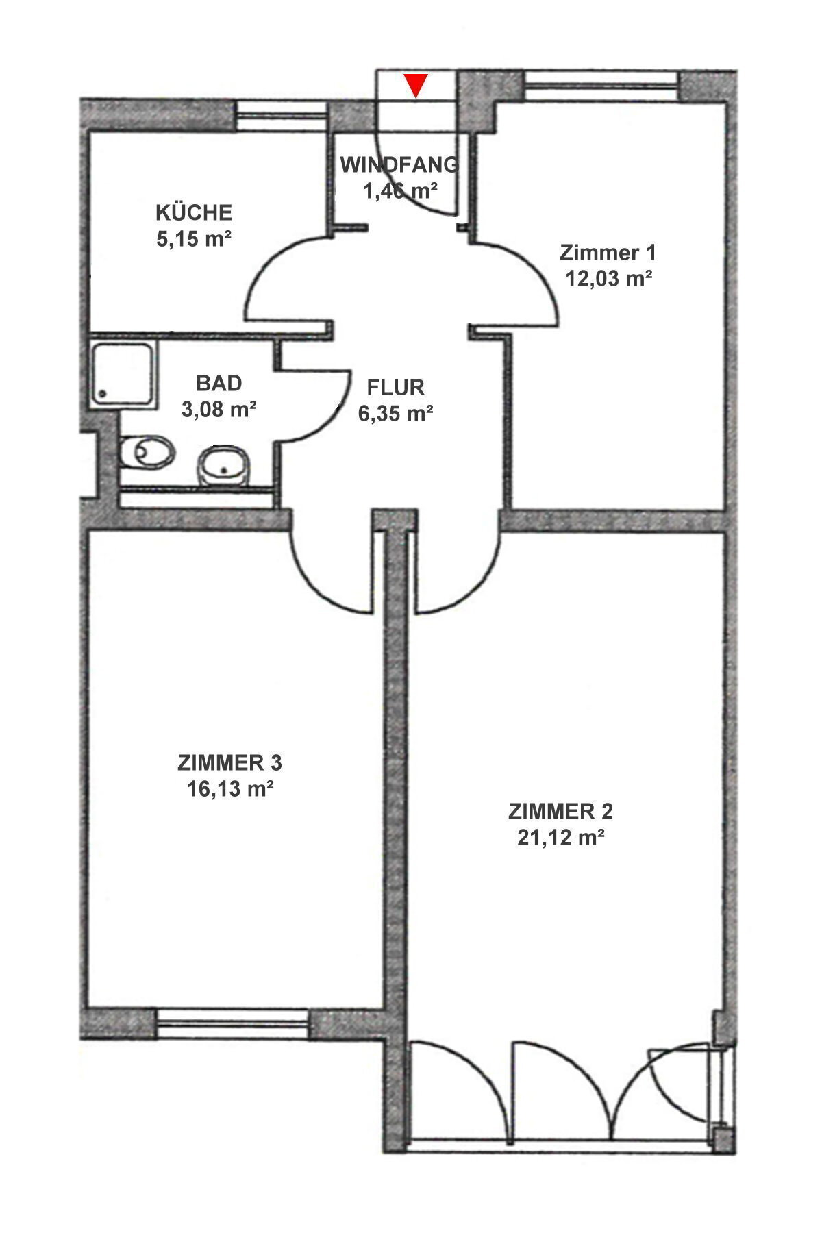 Wohnung zum Kauf 570.000 € 3 Zimmer 65 m²<br/>Wohnfläche Harvestehude Hamburg 20144