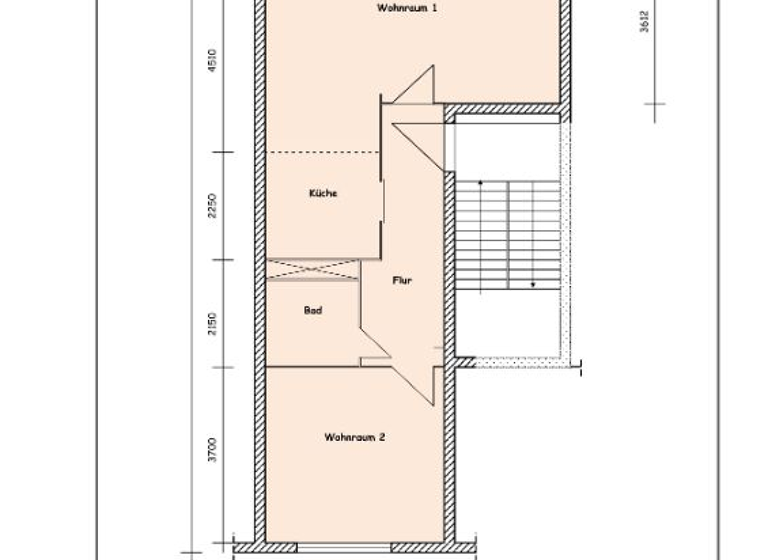Wohnung zur Miete 350 € 2 Zimmer 52,2 m² 4. Geschoss Berliner Straße 119 Berliner Platz Erfurt 99091