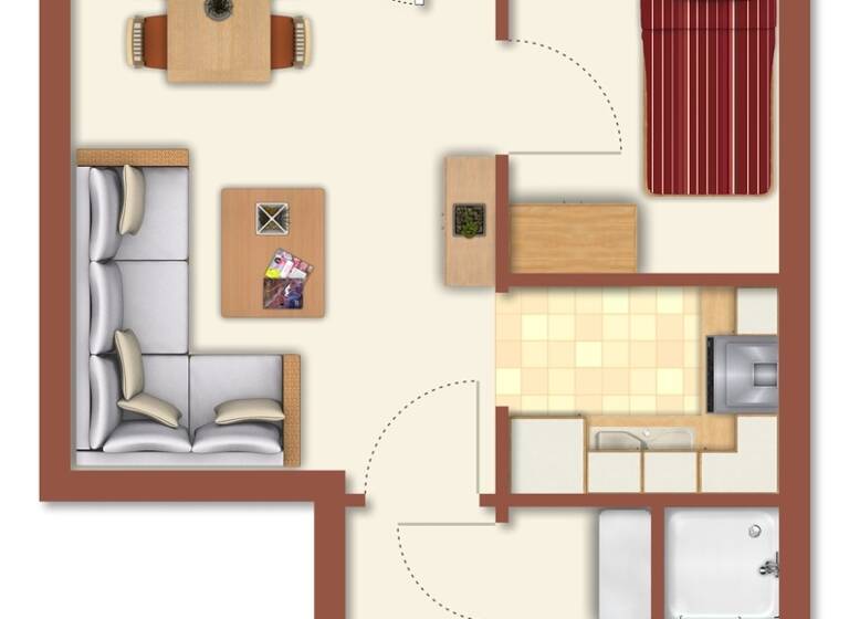 Wohnung zum Kauf 179.000 € 1,5 Zimmer 38,3 m² 1. Geschoss Harksheide Norderstedt 22850