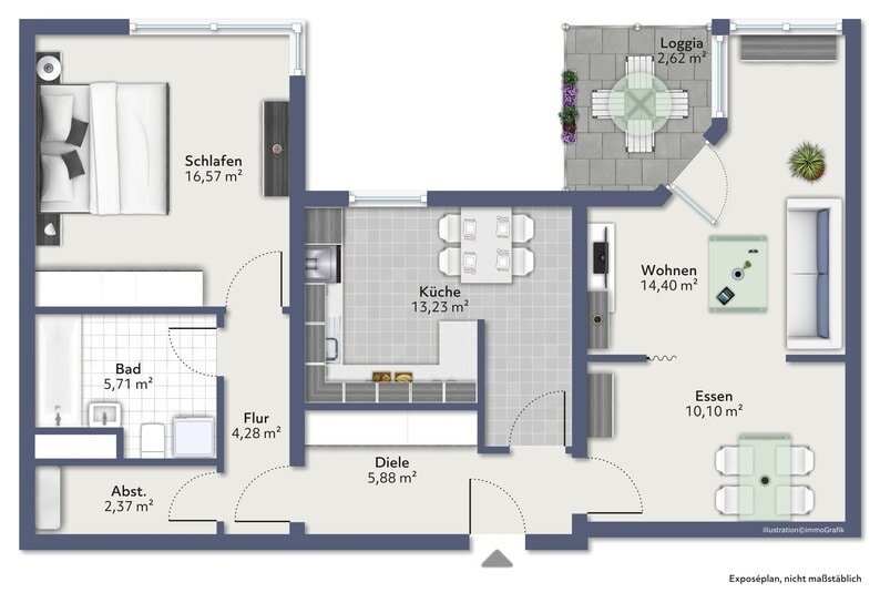 Wohnung zum Kauf 115.000 € 2,5 Zimmer 77,3 m²<br/>Wohnfläche 5.<br/>Geschoss Herne - Zentrum Herne 44623