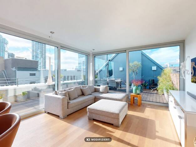 Penthouse zum Kauf 970.000 € 3 Zimmer 117,3 m² 6. Geschoss Bahnhofsviertel Frankfurt am Main 60329