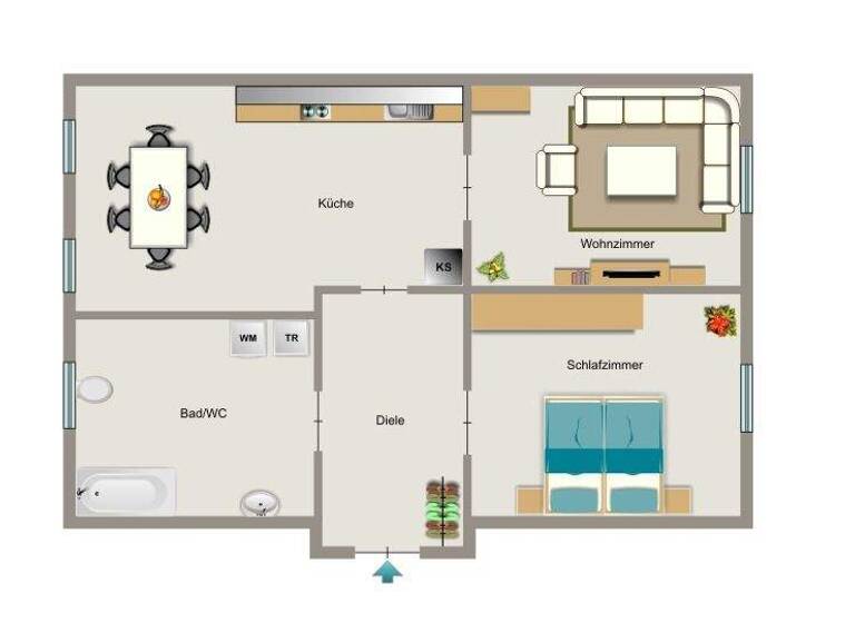 Wohnung zur Miete 306 € 2,5 Zimmer 41,9 m² 3. Geschoss frei ab 01.03.2026 Prosperstraße 82 Stadtmitte Bottrop 46236