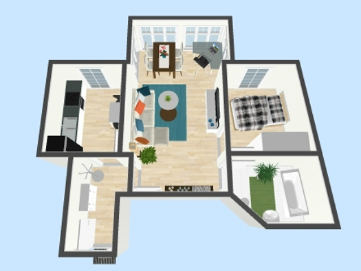 Wohnung zur Miete 500 € 2 Zimmer 59 m² 1. Geschoss frei ab sofort Rüssenstraße 19 Suhl 98527