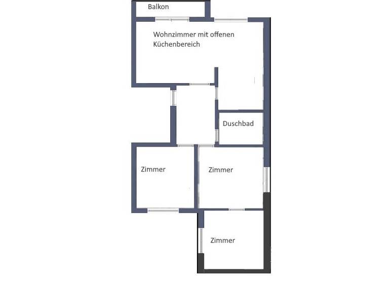 Wohnung zur Miete 485 € 3,5 Zimmer 65 m² 3. Geschoss Straße der Jugend 1 Sandersdorf 06792